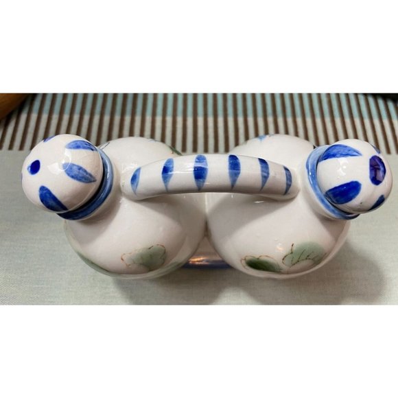 Vintage Nasco Hand Painted Ceramic Pottery OIL & VINEGAR CRUET - Picture 6 of 9